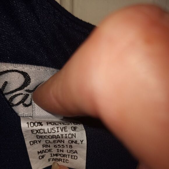 PATRA Womens Navy Sheer Zippered Lined Sleeveless V Neck Maxi Dress 12 - Picture 12 of 12